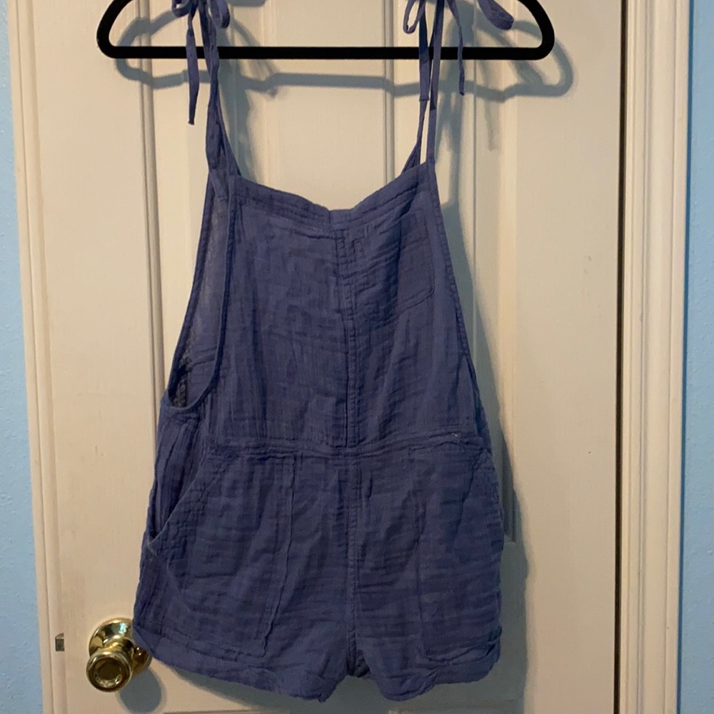 Blue short-alls